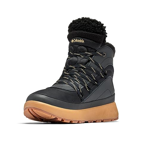 Columbia Womens Red Hills Omni-Heat Insulated Waterproof Snow Boot, Black/Sahara, 6.5