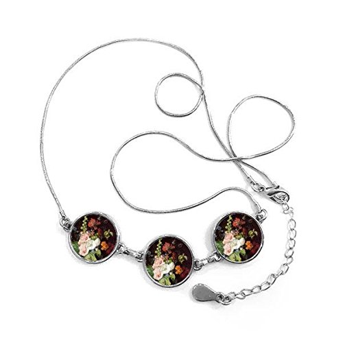 Pendentif rond nature morte peinture à l'huile pour sublimer votre style au bureau