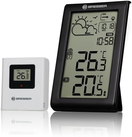Bresser Thermo-Außensensor Mit Display - 80m Reichweite, IP44, Für Wetterstationen
