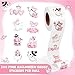 Qeeenar 1 Roll Pink Halloween Stickers Cute Stickers Reward Office Supplies Ghost Animals Halloween Party Favor Envelope Gift Decor, 500 Pcs Each Roll