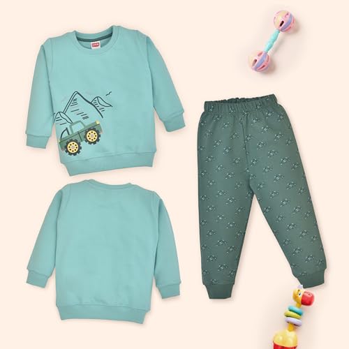 Image of LuvLap Baby-Boys Full Sleeve Boys Sweatshirt & Pyjama Set PO2