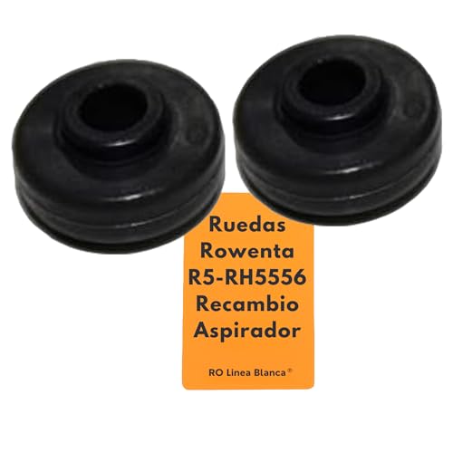 RO Linea Blanca ® Repuesto Ruedas Electrocepillo Compatible Con Rowenta Air Force RS-RH5556 Pack 2 Unidades Deslizamiento Suave Suelos Duro Alfombra Encaje Directo Sin Eje Sustitucion Facil