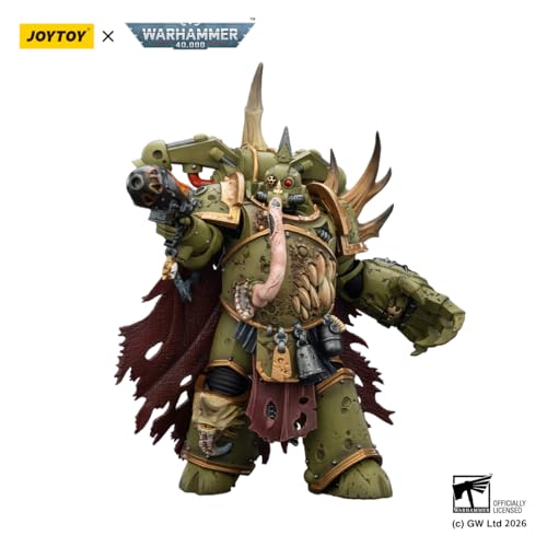 Image of JOYTOY Warhammer 40k Death Guard Plague Marine Champion Action Figure