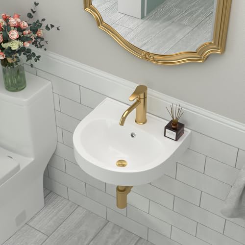 Floating Wall Mount Sink, Small Space-Saving Bathroom Sinks - Beslend