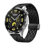 Bandas de reloj para hombres: correa de goma de liberación rápida | Correa de reloj con hebilla plegable magnética | Correa de goma duradera y cómoda para varios relojes