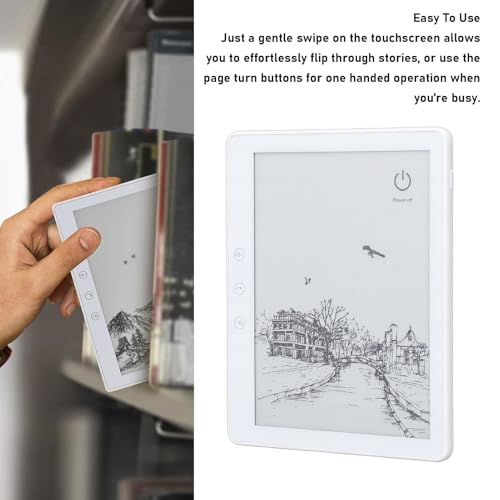 VELATEMOR 5.8 Inch E Reader, 32GB WiFi Portable Electronic Book Reader with 300PPI EInk Touchscreen and Type C for Android, for Reading and Outdoor Use