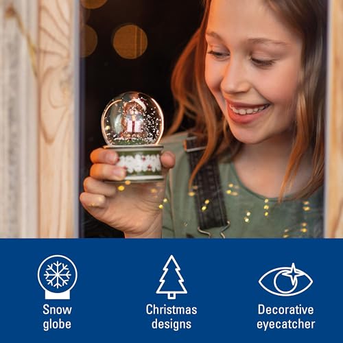 Villeroy & Boch - Christmas Toys - Schneekugel mit Bärenmotiv, Set, Größe 6,5 x 6,5 x 9 cm, Mehrfarbig, Spülmaschinenfest, Mikrowellengeeignet, Weihnachtsdekoration, Porzellan und Glas