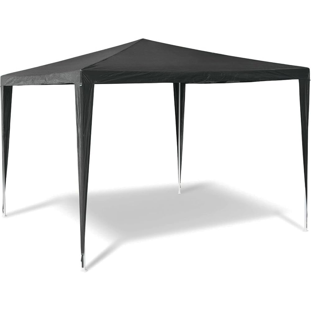 Bakaji Gazebo da Giardino 3x3 mt Struttura Tubolare in Metallo Telo PE Impermeabile Grigio
