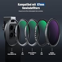 NEEWER 67 mm Telefonfilterhalterung, Verstellbarer Filterclip mit Gewinde und Kaltschuhhalterung, kompatibel mit iPhone 17, 16, 15 Pro Max Plus, 14, 13, Samsung Galaxy S25 Ultra, S24, LA006 – Ansicht 6
