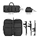 DSLEAF 28” Double Soft Rifle Case, Padded Rifle Backpack with Lockable Zippers and Pockets for Accessory, Tactical Short Barrel Rifle Bag for Shooting and Hunting