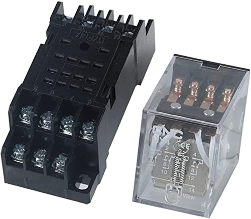 Interruptor de relé MY4NJ DPDT 220V AC con base de enchufe para cuadro eléctrico 3