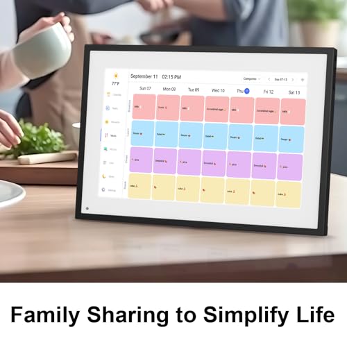 Image of Digital Calendar Wall Touch Screen Chore Chart, 32GB Electronic Calendar + Smart Family Planner, Wall and Desk Mountable, Gifts for Women Men, Gifts for Mom Dad