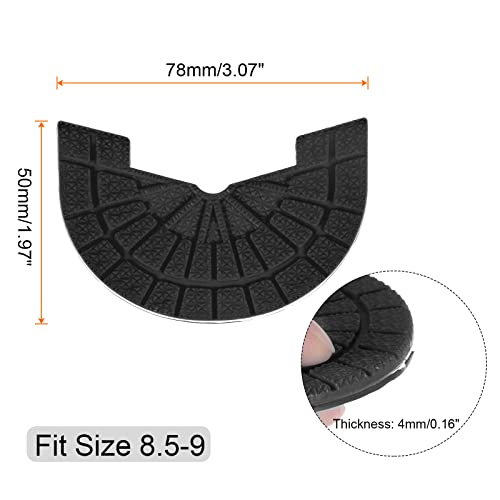 Image of HARFINGTON 1pair Shoe Sole Protector for Sneakers Size 8.5-9 Non Slip Pad Heel Plates Repair for Men and Women, Black
