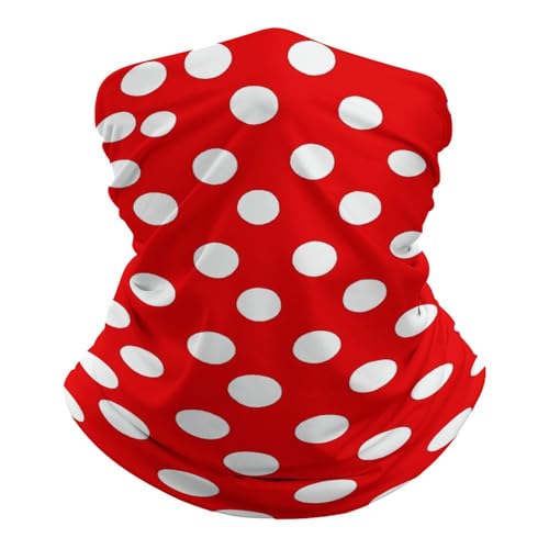 Balaclava de Cuello Resistente al Viento con Máscara Facial Transpirable Roja y Blanca con Puntos para Mujeres y Hombres, Accesorio para Senderismo, Pesca, Ciclismo y Actividades al Aire Libre miniatura 6