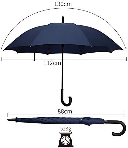 Amazon Brand - Eono Stick Umbrella Automatic Open Manual Close Large Windproof Umbrella Extra Strong Golf Umbrella Ideal for 1-3 People During Storm - Blue