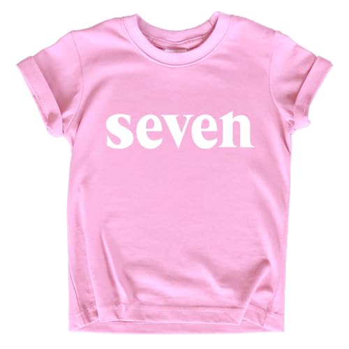 Image of 7th Birthday Shirt Girls 7 Years Old Seven Outfit Seventh Tshirt Gift Girls top 7