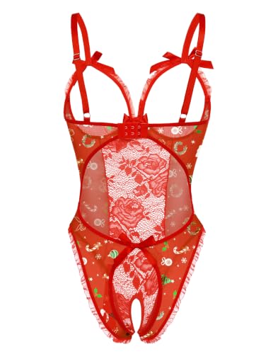 Image of Avidlove Women One Piece Lingerie Sexy Lace Babydoll Mini Bodysuit