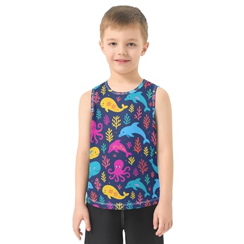 Tank Tops for Baby Boys Quick Dry Youth Sleeveless Performance Undershirt Lightweight Summer Sportswear Outdoor Play Outfit2