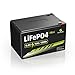 12V 10Ah LiFePO4 Lithium Battery, Built-in 10A BMS, 3000+ Deep Cycles Rechargeable Lithium Battery, IP65 Waterproof, 10 Years Lifespan, Ideal for Fish Finder, Power Wheels, Solar, Ride-on Toy
