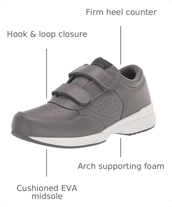 Image of Propet Mens LifeWalker Strap Slip On Walking Walking Sneakers Shoes - Off White