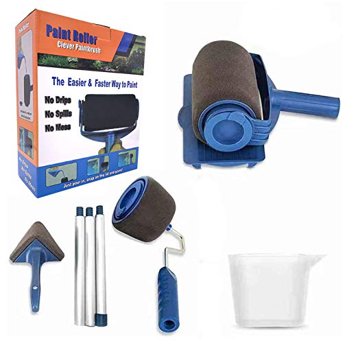 Kit de rouleau de peinture universel, 9 pièces avec pinceau Paint Runner Pro, applicateur pour peinture sur murs et plafonds