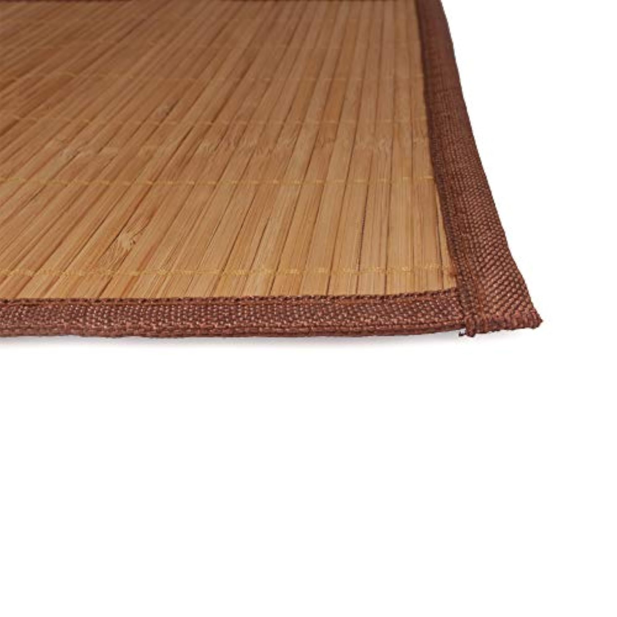Bamboo Slat Placemat Set, 4pc, Carbonized Brown