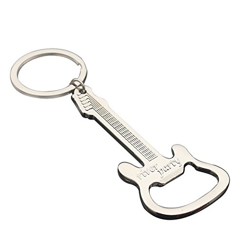 Preisvergleich Produktbild Daliuing Personalisierter Schlüsselanhänger in Form einer Gitarre aus Metall Tragbarer Flaschenöffner Anhänger Schlüsselanhänger, Handtasche, Tasche, Charm, Dekoration für Geburtstagsgeschenk