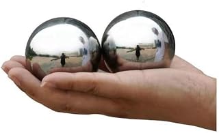 （2 Pieces） Precision Chrome Steel Bearing Balls G25 (2 inch) Baoding Balls Hand Exercise Stress Balls Exercise Healthy Handballs,Ideal for Hand Health Balls