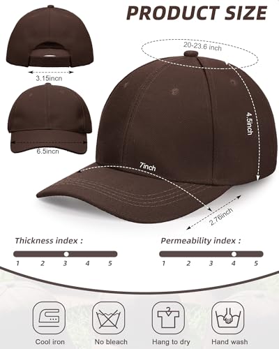 Image of Handepo 24 Pcs Blank Baseball Caps Adjustable Back Strap Unisex Blank Design Caps Plain Unisex Hats for Men Women
