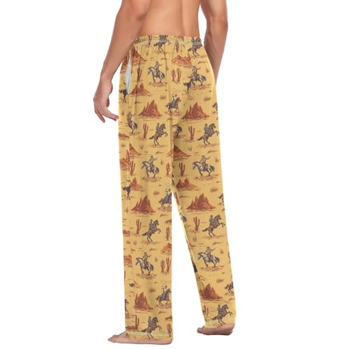 Men's Pajama Pants Soft Comfy Sleep Lounge Pants Cartoon Pjs Bottoms with Pockets 5