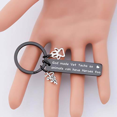 Image of CENWA Veterinarian Gift Vet Tech Appreciation Gift God Made Vet Techs So Animals Can Have Heroes Too(Vet tech -K Black)