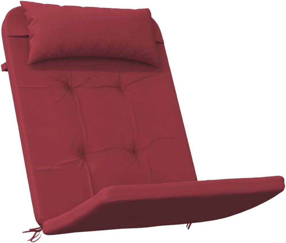 2 pcs Adirondack Chair Cushions, High Back Outdoor Rocking Chair Cushion, Indoor/Outdoor - Patio Chair Replacement Cushions, Wine Red Oxford Fabric, -529
