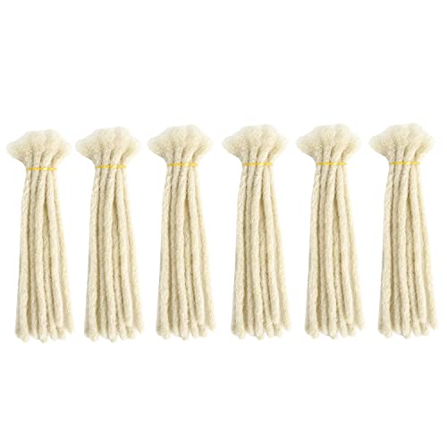 FREESHOW Dreadlock Extensions Human Hair 0.4cm Loc Extensions Human Hair Handmade Dreads Extensions (0.4cm 8", Color 613 60PCS)