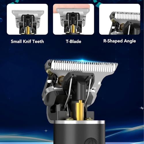 Haarschneidemaschine Profi, Bartschneider Männer Rasierer Herren Elektrisch, Haartrimmer Barttrimmer Konturenschneider Haarschneider Trimmer für Männer mit 4 Kamm und LED Anzeige