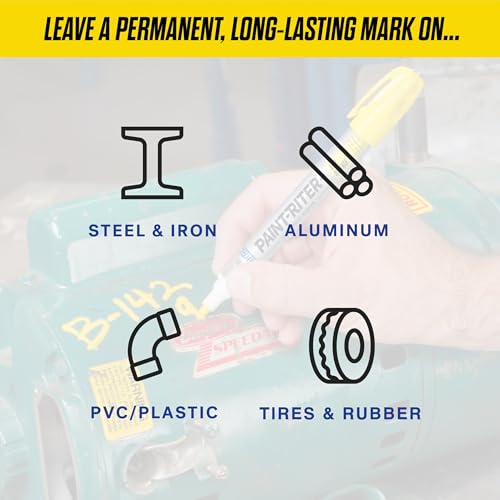 Markal 96962 Paint-Riter+ Oily Surface Liquid Paint Marker, Versatile Surface Compatibility, Bold Mark Size 1.8", Red 12-Pack