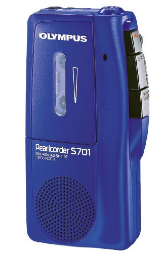 Olympus Pearlcorder S701 Micro Cassette Dictation Machine, Blue