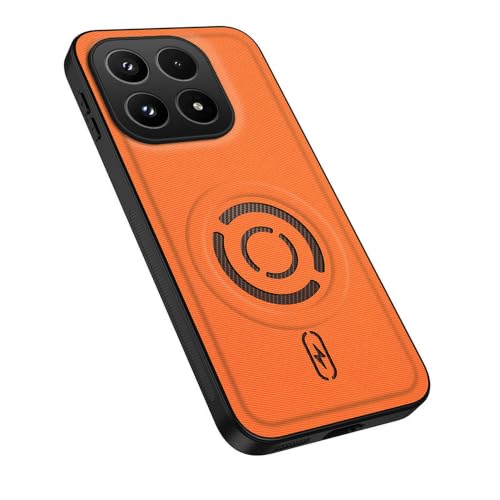 MTRIEBA Magnetic Phone Case for Xiaomi 17, Orange