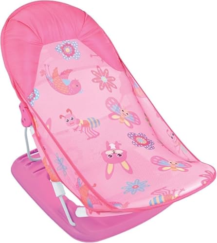 uuClubソフトバスチェア 入浴補助具バス 折りたたみ バスチェア バスベッド お風呂 安心感バスネット お風呂サポート用浴槽 用品 (ピンク)