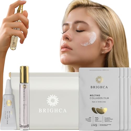 BRIGHCA Collagen Melting Mask Trial Set - Anti-Aging Routine with Melting Mask Mist & Cream | Firming Wrinkle Repair Deep Hydration - All Skin Types