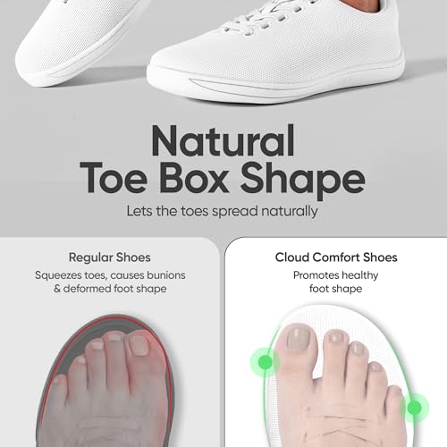 Image of Frido Cloud Comfort Walking Shoes for Women | Zero-Drop Barefoot Design with Wide Toe Box | Lightweight Breathable Comfort Shoes | Natural Foot Movement | Available in Slip-On & Lace-Up Styles