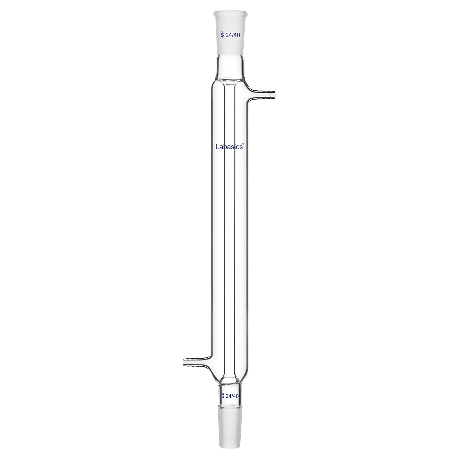 Labasics Borosilicato Vetro Condensatore Liebig con 24/40 Comune e Lunghezza Giacca 300mm, Condensatore per Vetro da Laboratorio Glass Liebig Condenser
