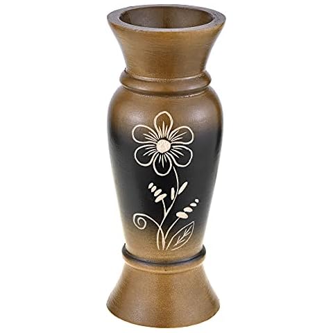 AeraVida Exquisite Summer Flower Sunshine 8-Inch Mango Tree Wood Vase | Handcrafted Floral Mango Wood Vase for Rustic and Farmhouse Home Decor Cover