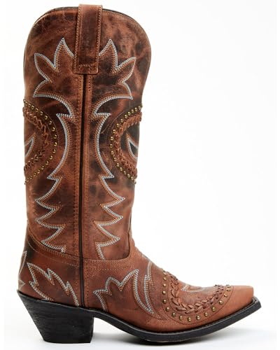 Laredo Tan Twistz Women's 12 inch Snip Toe Western Boots 523902