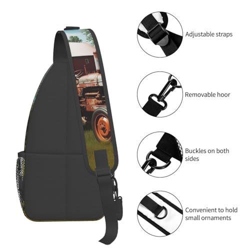 Mochila Sling Urbana QMNKLET Negro 7.5 x 3.5 x 15.3 pulg miniatura 4