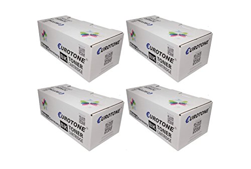 Eurotone 4 cartuchos de tóner Eco, CE505A 05A compatibles con HP Laserjet P 2030 2033 2034 2035 2036 2037 N 2050 2053 2053 2054 2055 2056 2057 D DN DTN X