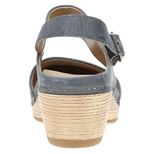 Image of Dansko Lucia Closed-Toe Sandals for Women - Linings from Recycled Materials and Leather for Breathability- Lightweight Rubber Outsole for Long-Lasting Wear