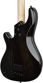 bass&giter Amazon.com: Lakland Skyline 44-OS Offset Bass Guitar, Trans Black