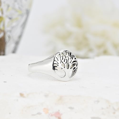 AeraVida Flourishing Tree of Life .925 Sterling Silver Ring | Tree of Life Ring | Sterling Silver Ring for Women | Tree of Life Sterling Silver Ring Jewelry Adjustable2
