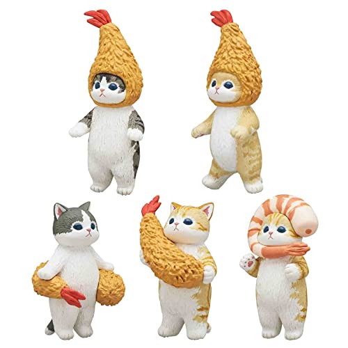 Kitan Club Mofusand Fried Shrimp Cat Blind Box - 1 of 5 Collectable Figurines - Fun, Versatile Decoration for Cat Enthusiasts
