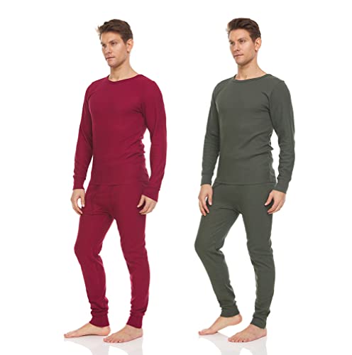 DARESAY Mens Thermal Long Sleeve Shirt & Pant - Base Layer for Tshirts & Jackets - Long Johns For Men Base Layer Set (2-Sets)2